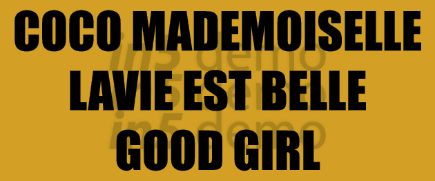 COCO MADEMOISELLE LAVIE EST BELLE GOOD GIRL